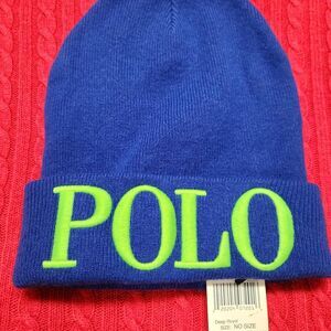 Polo Ralph Lauren Blue and Green Beanie